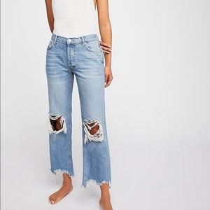 Free People Maggie Mid-Rise Straight-Leg Jean